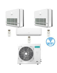 Climatizzatore Condizionatore Hisense R32 Trial Split Inverter Hi Comfort Wifi più Console 12000 + 12000 + 12000 BTU con U.E....