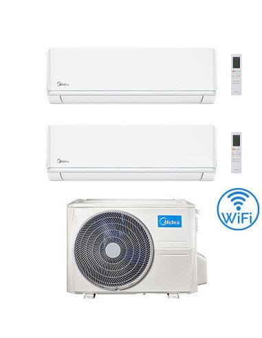 Climatizzatore Condizionatore Midea Evolution R32 WiFi Dual Split 7000 + 12000 BTU con U.E. M2OH-14HFN8-Q INVERTER Classe A++...