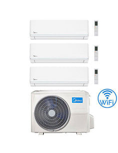 Climatizzatore Condizionatore Midea Evolution R32 WiFi Trial Split 9000 + 9000 + 12000 BTU con U.E. M3OG-21HFN8-Q INVERTER Cl...