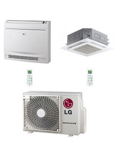 Climatizzatore Condizionatore LG Console + Cassetta R32 Dual Split Standard Inverter 9000 + 9000 BTU con U.E. MU2R17 NOVITÁ C...