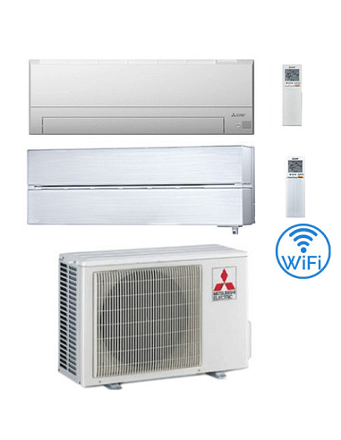 Climatizzatore Condizionatore Mitsubishi MSZ-BT + Kirigamine Style Wifi R32 Bianco perla Dual Split Inverter 9000 + 18000 BTU...