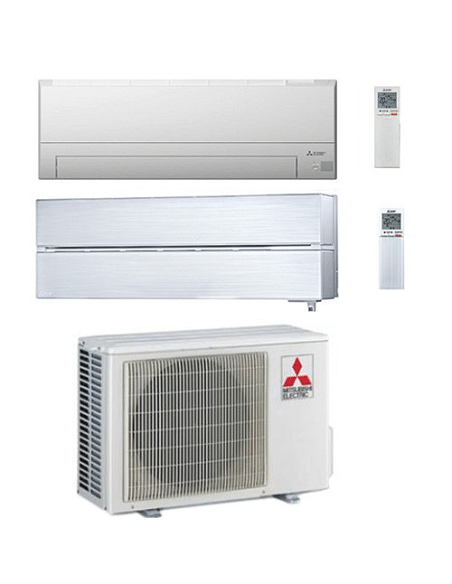 Climatizzatore Condizionatore Mitsubishi MSZ-BT + Kirigamine Style Wifi R32 Bianco perla Dual Split Inverter 9000 + 18000 BTU...