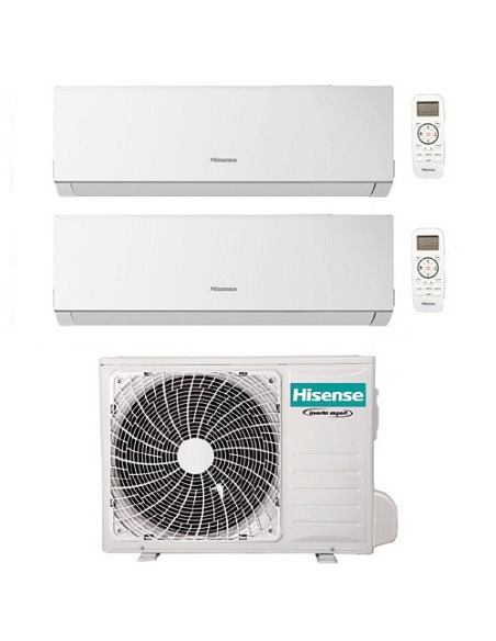 Climatizzatore Condizionatore Hisense New Comfort con Wifi R32 Dual Split Inverter 9000 + 9000 BTU con U.E. 2AMW52U4RXC Class...