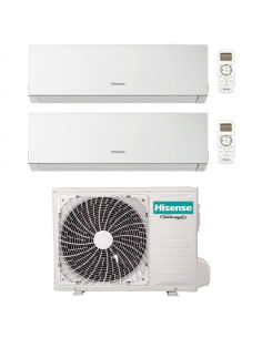 Climatizzatore Condizionatore Hisense New Comfort R32 Dual Split Inverter 12000 + 12000 BTU con U.E. 2AMW52U4RXC Classe A++/A... 2