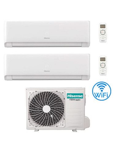 Climatizzatore Condizionatore Inverter Hisense Energy Ultra Ecosense Wifi R32 Dual Split 7000 + 7000 BTU con U.E. 2AMW42U4RGC...