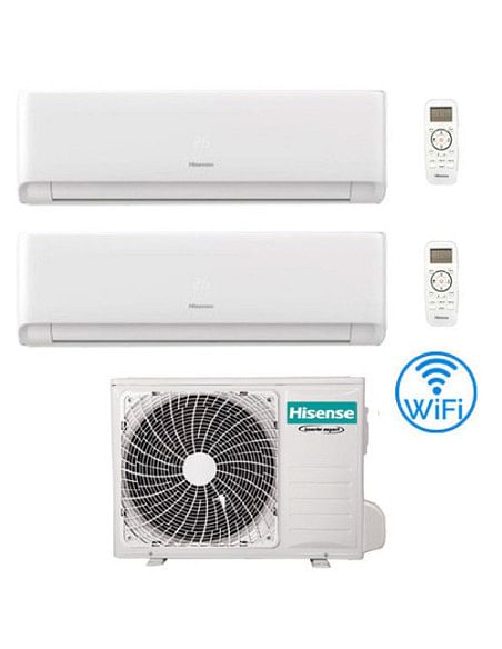 Climatizzatore Condizionatore Inverter Hisense Energy Ultra Ecosense Wifi R32 Dual Split 7000 + 7000 BTU con U.E. 2AMW42U4RGC...