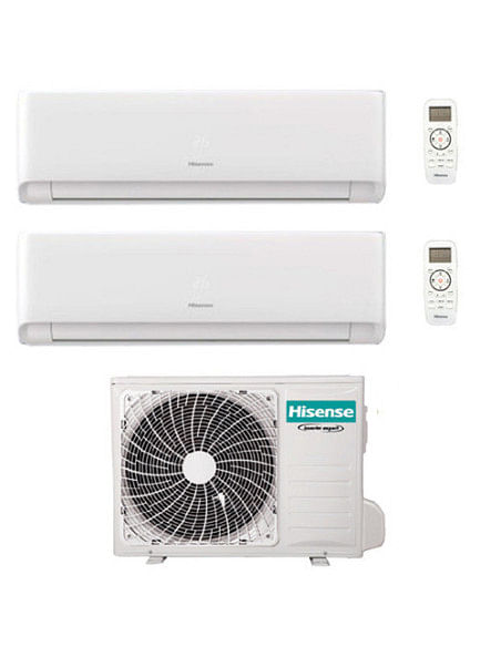 Climatizzatore Condizionatore Inverter Hisense Energy Ultra Ecosense Wifi R32 Dual Split 7000 + 9000 BTU con U.E. 2AMW35U4RGC...