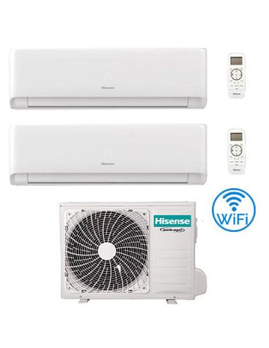 Climatizzatore Condizionatore Inverter Hisense Energy Ultra Ecosense Wifi R32 Dual Split 9000 + 12000 BTU con U.E. 2AMW52U4RX...