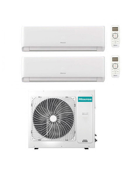 Climatizzatore Condizionatore Inverter Hisense Energy Ultra Ecosense Wifi R32 Dual Split 9000 + 12000 BTU con U.E. 3AMW62U4RJ...