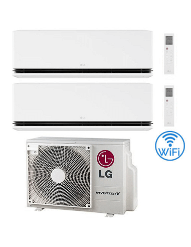 Climatizzatore Condizionatore LG Dualcool Deluxe R32 Wifi Dual Split Dual Inverter 9000 + 9000 BTU con U.E. MU2R15 NOVITÁ Cla...