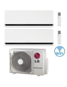 Climatizzatore Condizionatore LG Dualcool Deluxe R32 Wifi Dual Split Dual Inverter 12000 + 12000 BTU con U.E. MU2R17 NOVITÁ C...