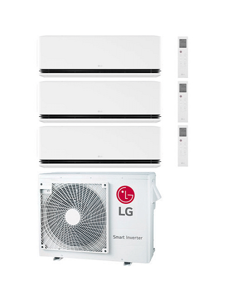 Climatizzatore Condizionatore LG Dualcool Deluxe R32 Wifi Trial Split Dual Inverter 9000 + 9000 + 9000 BTU con U.E. MU3R21 NO...