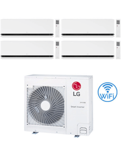 Climatizzatore Condizionatore LG Dualcool Deluxe R32 Wifi Quadri Split Dual Inverter 9000 + 9000 + 9000 + 9000 BTU con U.E. M...