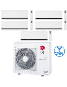 Climatizzatore Condizionatore LG Dualcool Deluxe R32 Wifi Penta Split Dual Inverter 9000 + 9000 + 9000 + 9000 + 9000 BTU con ...