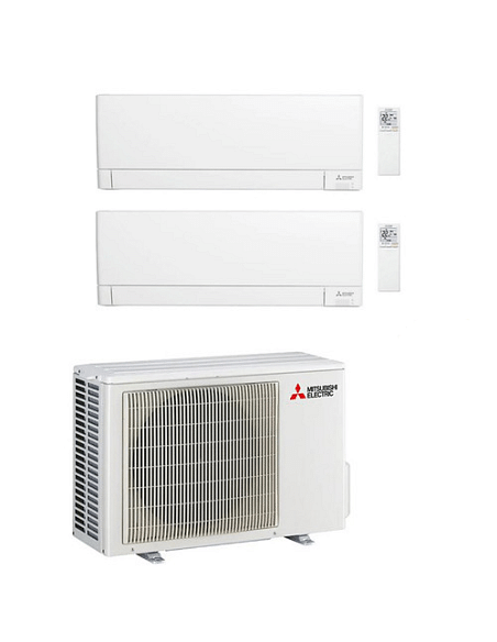 Climatizzatore Condizionatore Mitsubishi MSZ-AY Wifi R32 Dual Split Inverter 7000 + 9000 BTU con U.E. MXZ-2F33VF Classe A++/A...