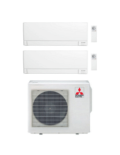 Climatizzatore Condizionatore Mitsubishi MSZ-AY Wifi R32 Dual Split Inverter 18000 + 18000 BTU con U.E. MXZ-4F80VF Classe A++... 2