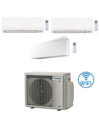 Climatizzatore GARANZIA ITALIA Daikin Comfora + Emura WIFI INCLUSO Trial Split Inverter 9000 + 9000 + 12000 BTU con U.E. 3MXM...