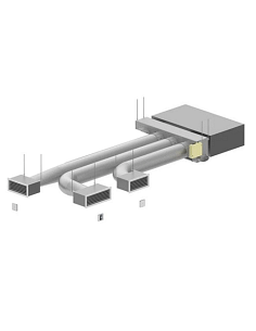 Kit Airzone Easyzone 3 Vie con serrande motorizzate e termostati cablati - Avviamento incluso - Climaway