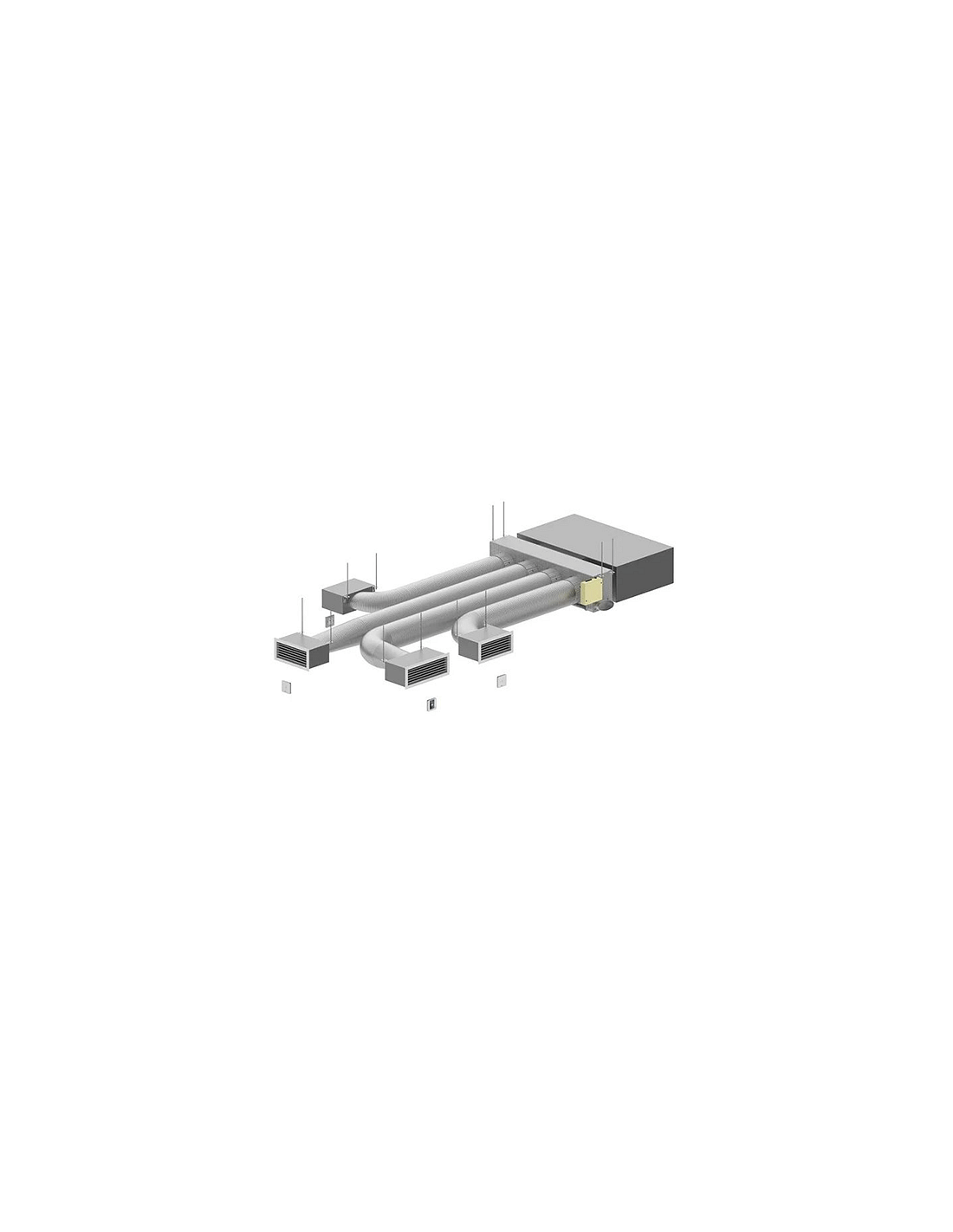 Kit Airzone Easyzone 4 Vie con serrande motorizzate e termostati cablati - Avviamento incluso