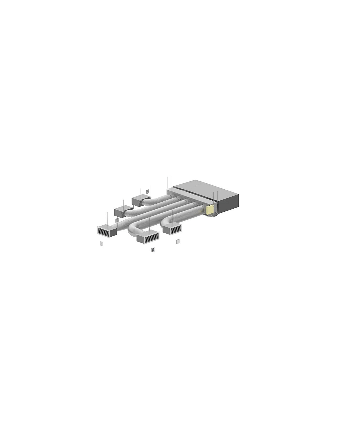 Kit Airzone Easyzone 5 Vie con serrande motorizzate e termostati cablati - Avviamento incluso