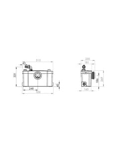 SFA SANIPLUS UP scarico bagno completo - Climaway 2