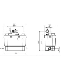 SFA SANIVITE SILENCE PLUS+ scarico acque chiare - Climaway 2