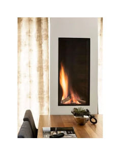 Camino a gas Luxury British Fires Serie Linea 40X90 CON TELECOMANDO SYMAX MULTIFUNZIONE, ECO MODE - Climaway 2