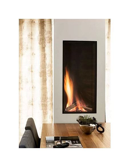 Camino a gas Luxury British Fires Serie Linea 40X90 CON TELECOMANDO SYMAX MULTIFUNZIONE, ECO MODE - Climaway