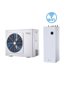 Pompa di calore Midea R32 6kW M-Thermal Arctic Series All In One con accumulo ACS integrato da 190L con unità esterna MHA-V6W...