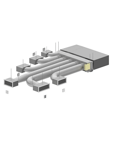 Kit Airzone Easyzone 6 Vie con serrande motorizzate e termostati cablati - Avviamento incluso - Climaway