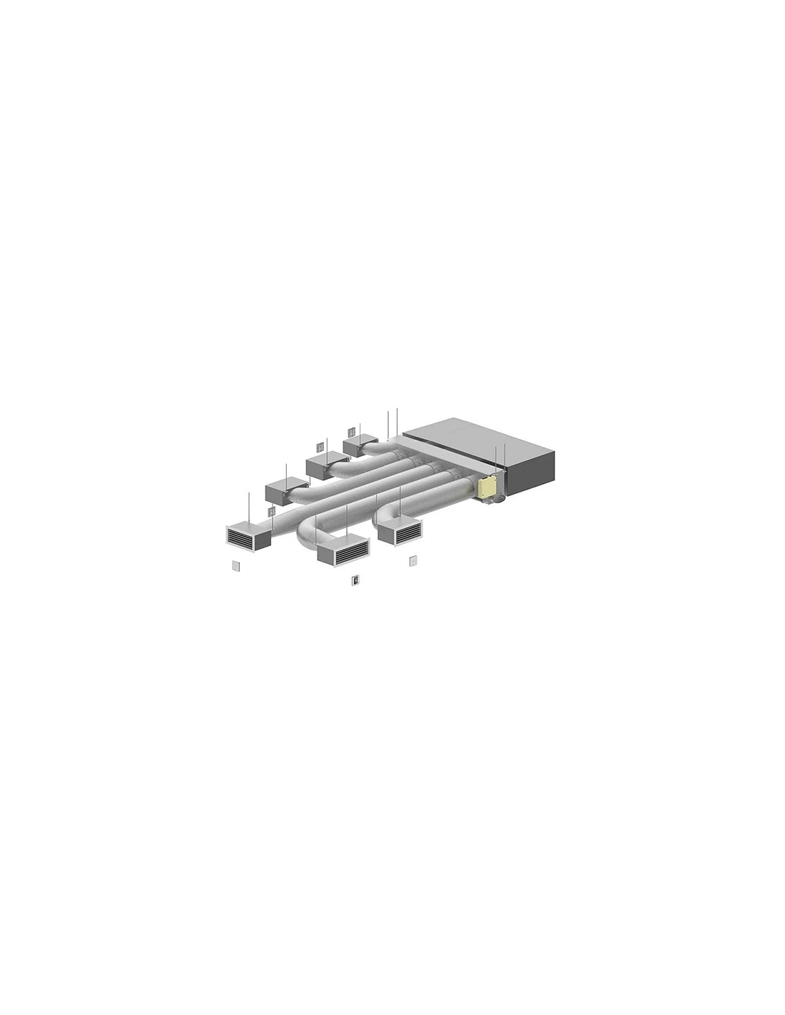 Kit Airzone Easyzone 6 Vie con serrande motorizzate e termostati cablati - Avviamento incluso