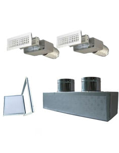 Kit completo per la distribuzione dell'aria 2 vie per climatizzatori canalizzati - Climaway