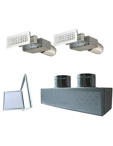 Kit completo per la distribuzione dell'aria 2 vie per climatizzatori canalizzati - Climaway