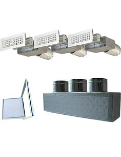 Kit completo per la distribuzione dell'aria 3 vie per climatizzatori canalizzati - Climaway