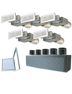 Kit completo per la distribuzione dell'aria 5 vie per climatizzatori canalizzati - Climaway