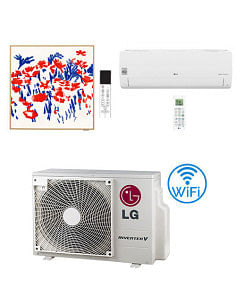 Climatizzatore Condizionatore LG Artcool Gallery PHOTO + Libero Smart R32 Dual Split Inverter 7000 + 9000 BTU con U.E. MU2R15...