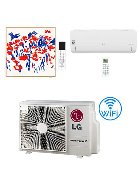 Climatizzatore Condizionatore LG Artcool Gallery PHOTO + Libero Smart R32 Dual Split Inverter 7000 + 9000 BTU con U.E. MU2R15...