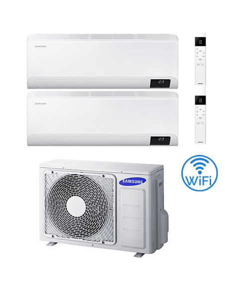 Climatizzatore Condizionatore Samsung Windfree Elite R32 Wifi Dual Split Inverter 9000 + 9000 BTU con U.E. AJ050TXJ2KG/EU NOV...