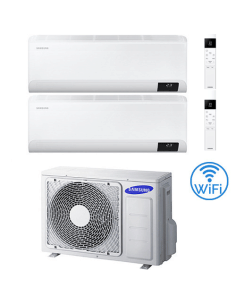 Climatizzatore Condizionatore Samsung Windfree Elite R32 Wifi Dual Split Inverter 12000 + 12000 BTU con U.E. AJ050TXJ2KG/EU N...