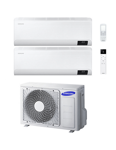 Climatizzatore Condizionatore Samsung CEBU + WindFree Elite R32 Wifi Dual Split Inverter 9000 + 12000 BTU con U.E. AJ040TXJ2K...