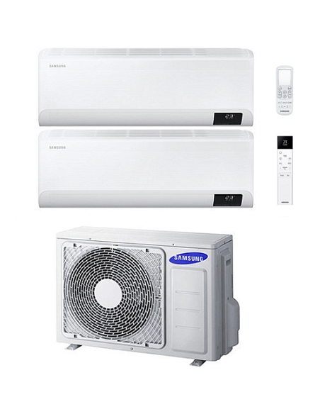 Climatizzatore Condizionatore Samsung CEBU + WindFree Elite R32 Wifi Dual Split Inverter 9000 + 12000 BTU con U.E. AJ050TXJ2K...