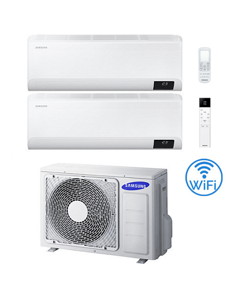 Climatizzatore Condizionatore Samsung CEBU + WindFree Elite R32 Wifi Dual Split Inverter 9000 + 12000 BTU con U.E. AJ050TXJ2K...