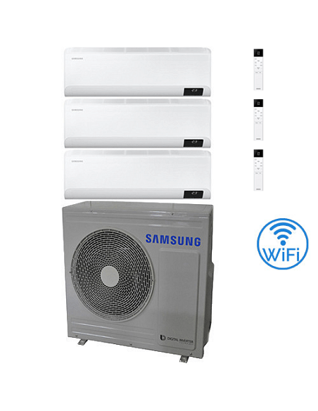Climatizzatore Condizionatore Samsung Windfree Elite R32 Wifi Trial Split Inverter 12000 + 12000 + 12000 BTU con U.E. AJ068TX...