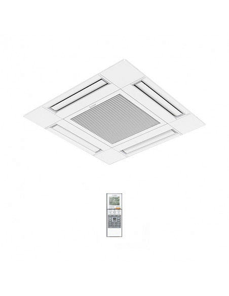 Climatizzatore Condizionatore Mitsubishi Cassetta + Split R32 Dual Split SLZ-M + MSZ-EF Inverter 9000 + 15000 BTU con U.E. MX...