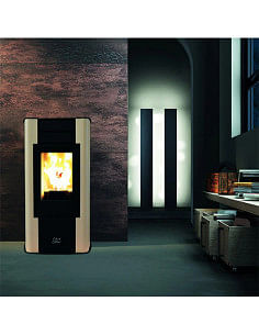 Stufa a pellet 14,1 Kw ventilata Last Calor Viola in acciaio colore Avorio - Climaway 2