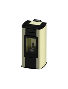 Stufa a pellet 14,1 Kw ventilata Last Calor Viola in acciaio colore Avorio - Climaway