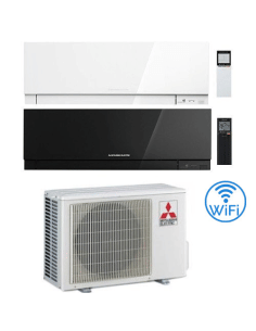 Climatizzatore Condizionatore Mitsubishi Kirigamine Zen Wifi Bianco e Nero Dual Split Inverter 12000 + 12000 BTU con U.E. MXZ...