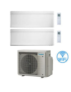 Climatizzatore GARANZIA ITALIA Daikin Stylish Bianco WiFi Dual Split Inverter 9000 + 12000 BTU con U.E. 3MXM52A9 Classe A+++/...