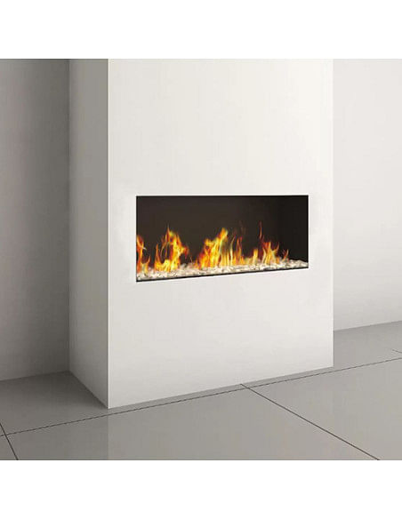 Camino a gas Luxury British Fires Serie Linea 130 CON TELECOMANDO SYMAX MULTIFUNZIONE, ECO MODE - Climaway