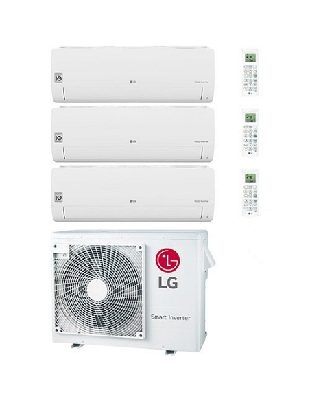 Climatizzatore Condizionatore LG Libero Smart R32 Wifi Trial Split Dual Inverter 9000 + 9000 + 12000 BTU con U.E. MU4R27 NOVI...